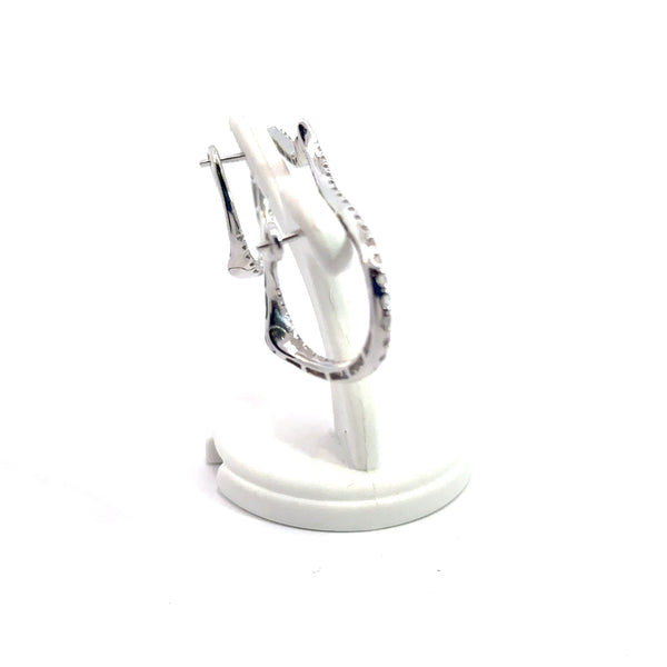 Large Serpentine Diamond Earrings 14kt