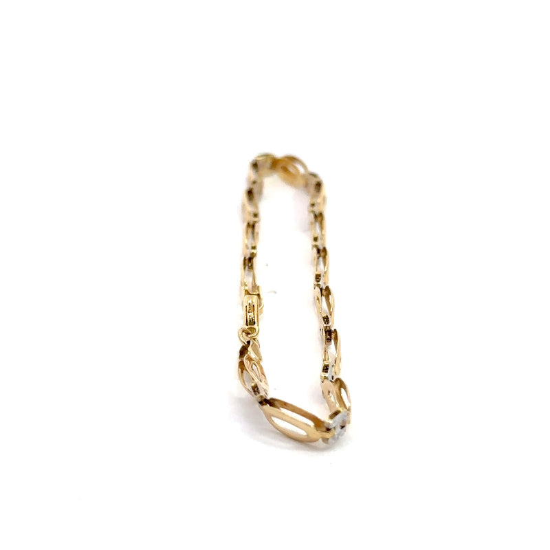Two-Tone 14K Gold Bracelet – 8" (4.2g)