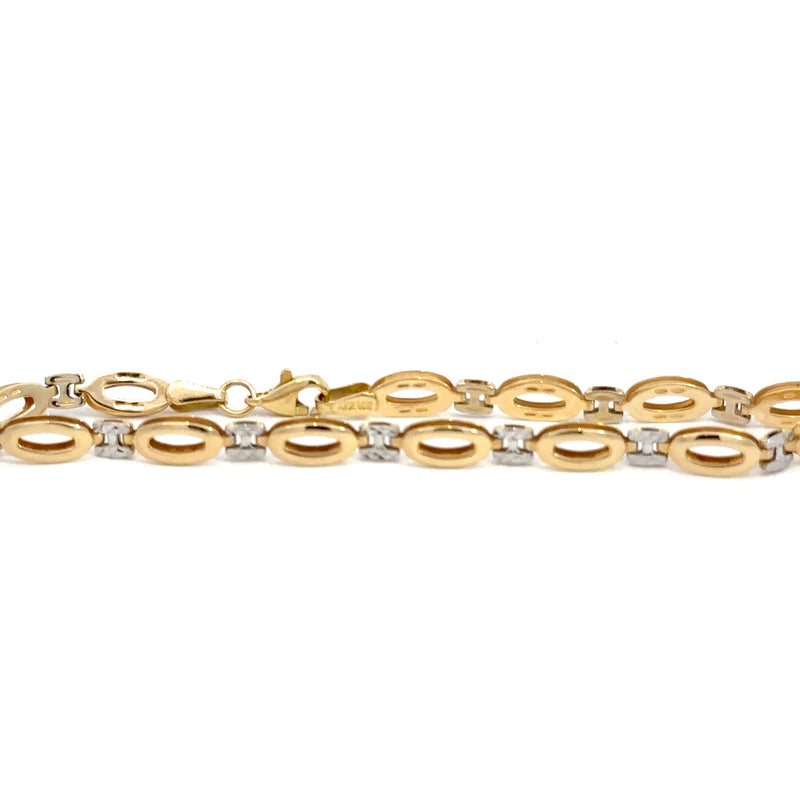 Two-Tone 14K Gold Bracelet – 8" (4.2g)