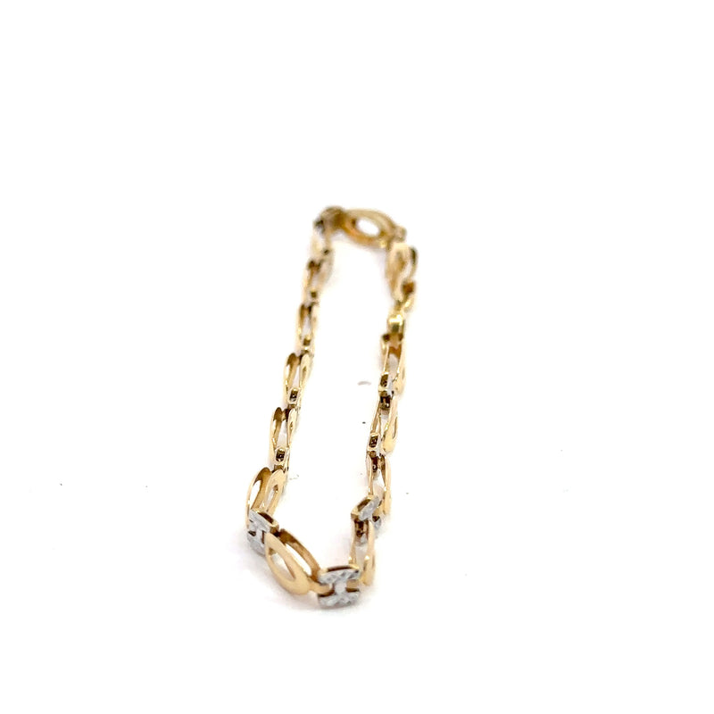 Two-Tone 14K Gold Bracelet – 8" (4.2g)
