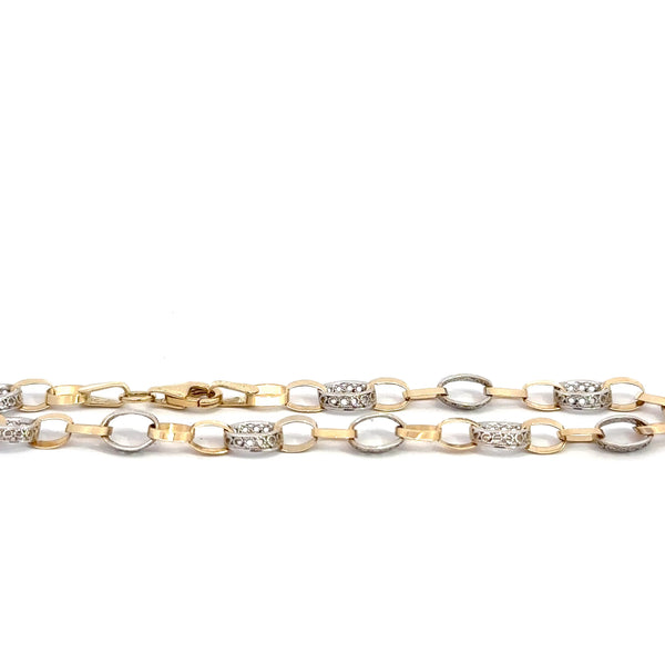 Two-Tone 14K Gold Bracelet – 8" (3.6g)