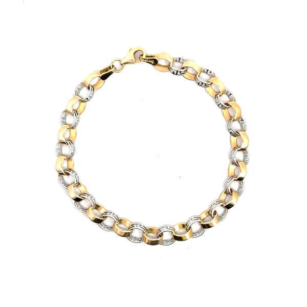Two-Tone 14K Gold Bracelet – 8" (4.5g)