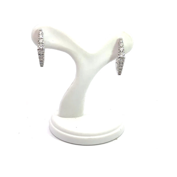 Hexagon Diamond Earrings 14kt