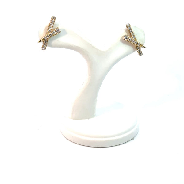 14kt Gold Diamond Earrings