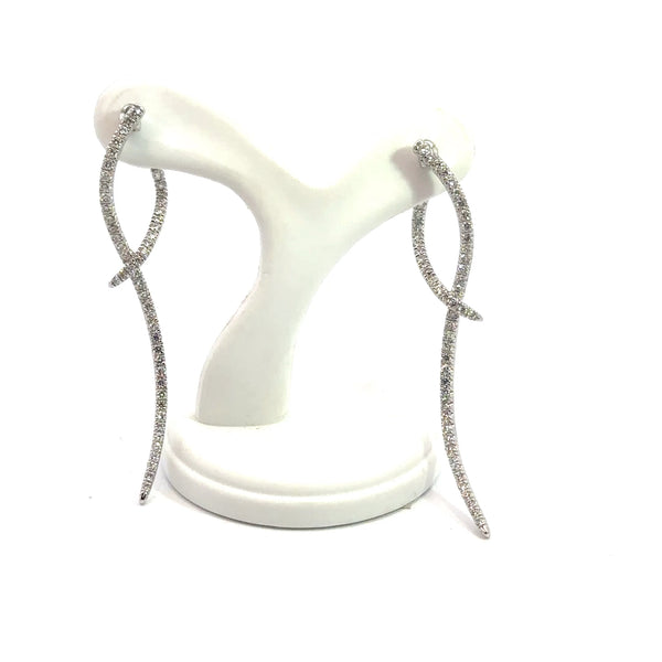 Snake Swirl Diamond Earrings 14kt