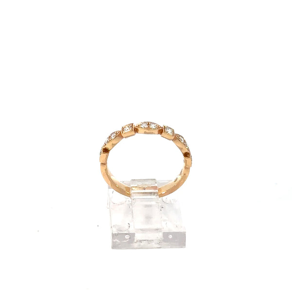 18K Rose Gold Diamond Ring – 30pt, 2.88g