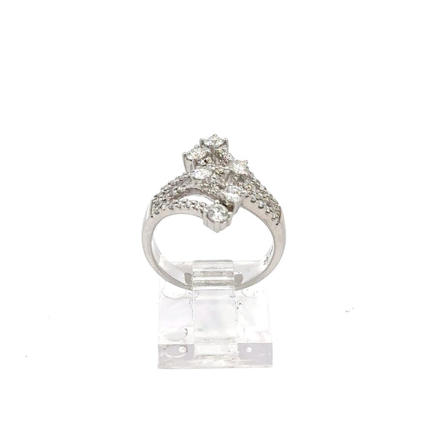 14K Gold Diamond Ring with Branching Design – 75pt, 4.5g