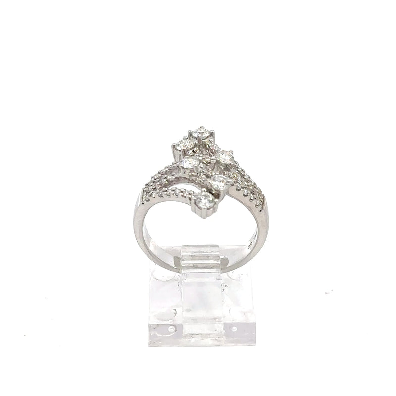 14K Gold Diamond Ring with Branching Design – 75pt, 4.5g
