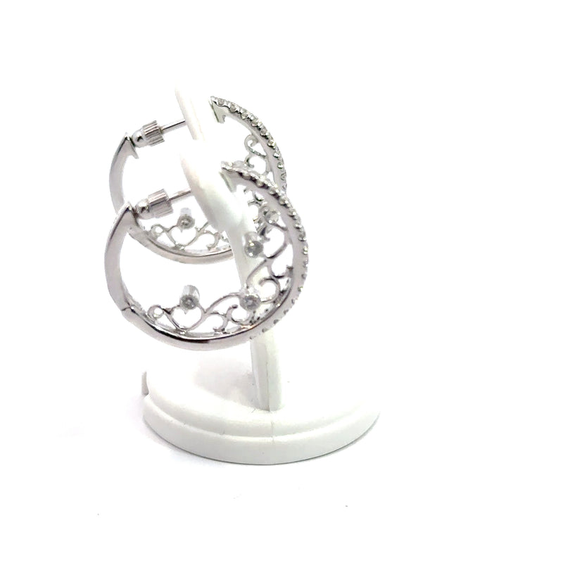 Large Diamond Earrings 14kt