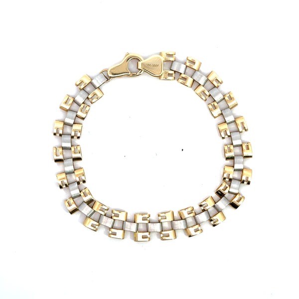 Two-Tone 14K Gold Bracelet – 8" (9.1g)
