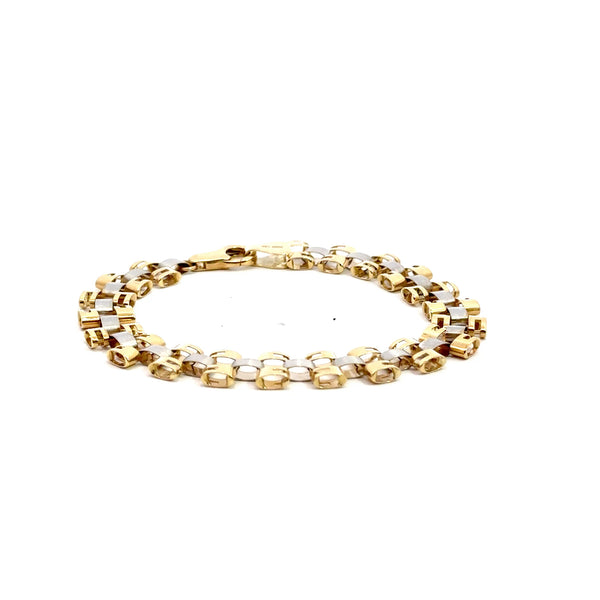Two-Tone 14K Gold Bracelet – 8" (9.1g)