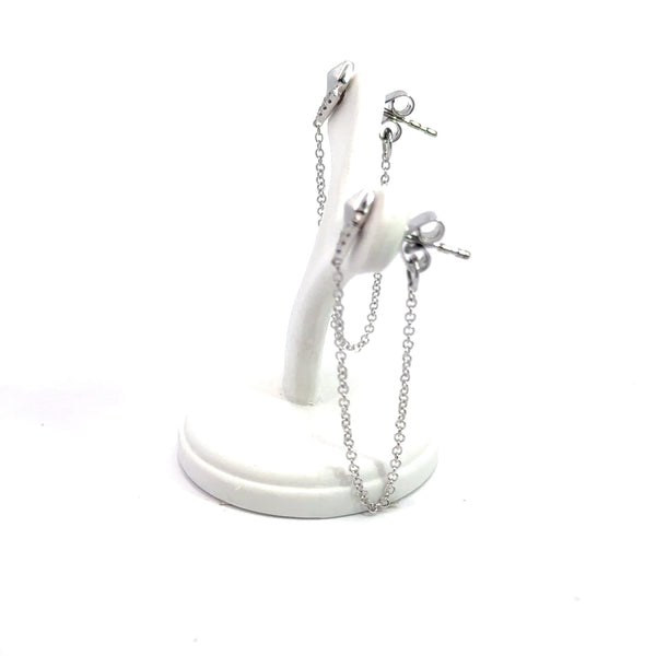 Diamond Chain Earrings 14kt