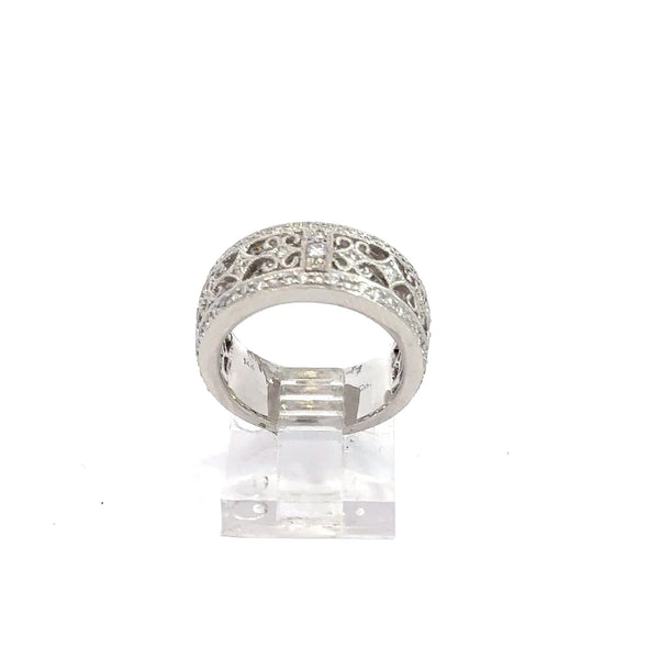 14K Gold Thick Diamond Ring – 75pt, 9g