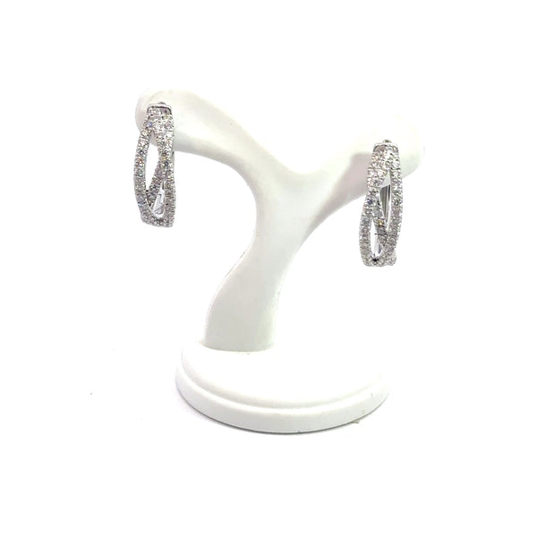 Diamond Interlocking earrings 14kt