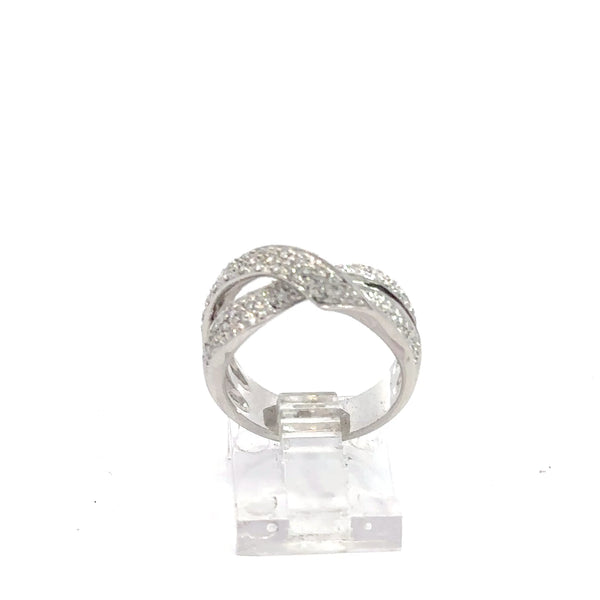 14K Gold Diamond Infinity Ring – 45pt, 4.8g