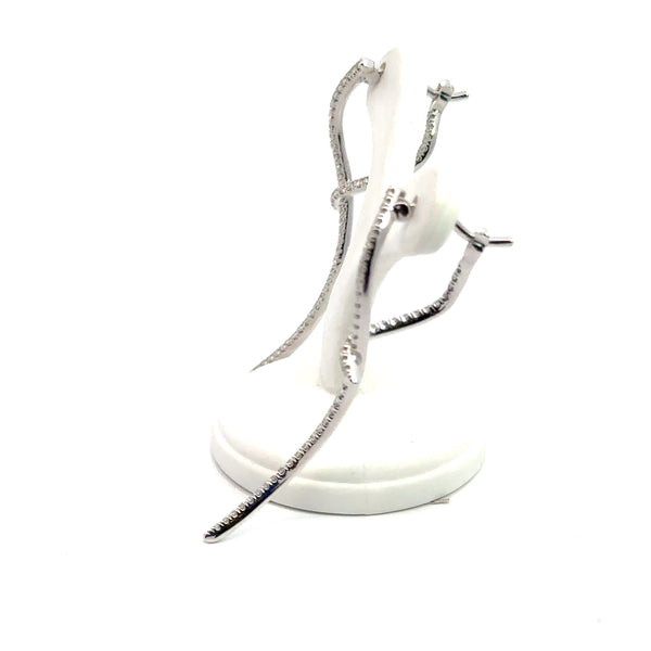Snake Swirl Diamond Earrings 14kt