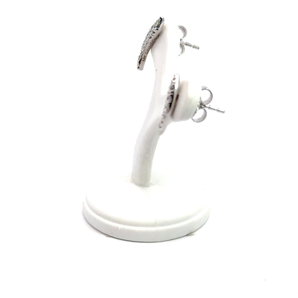 Fang shaped Diamond Earrings
