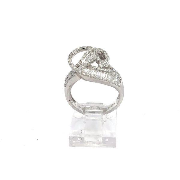 18K Gold Diamond Pretzel Band Ring – 185pt, 6.7g