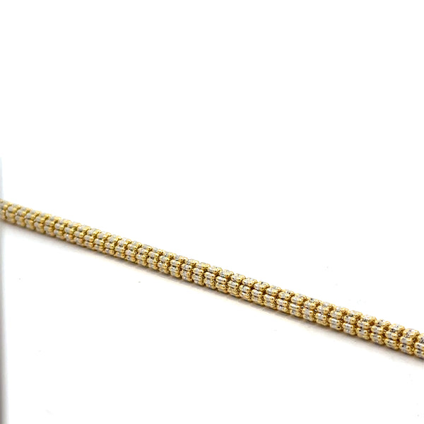 Diamond Cut Barrel Gold Chain (GCH028-28)