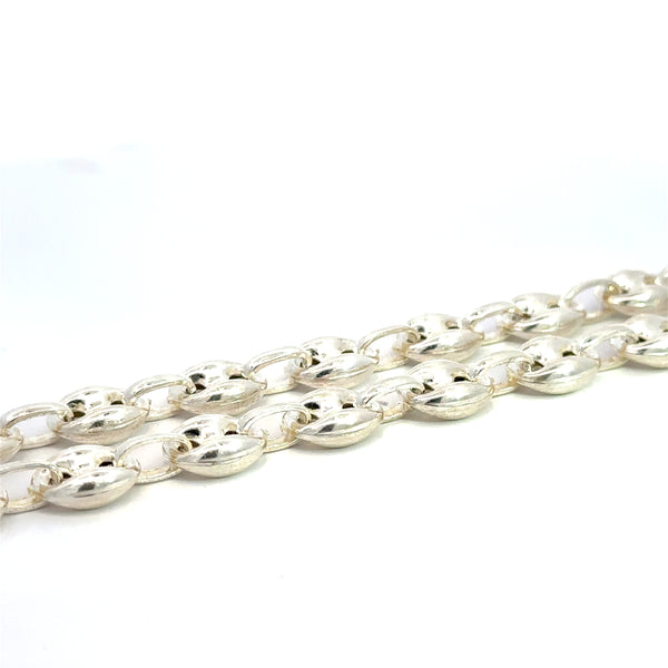 Silver Coffee Bean Chain (SCH042-25)