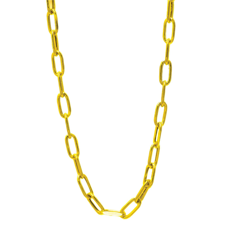 10kt Hollow Paperclip Chain (4mm)