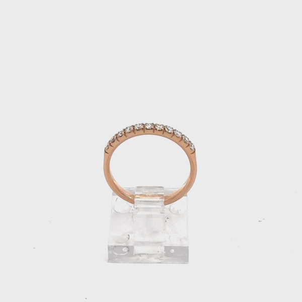 14K Yellow Gold Diamond Wave Ring – 50pt
