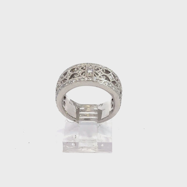 14K Gold Thick Diamond Ring – 75pt, 9g