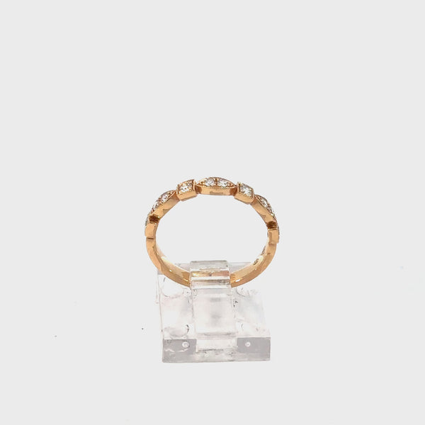18K Rose Gold Diamond Ring – 30pt, 2.88g