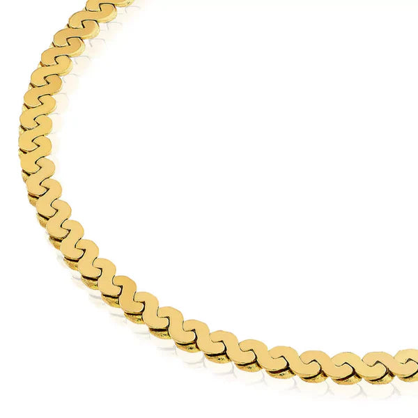 14kt Serpentine Hollow Link Chain (3mm)