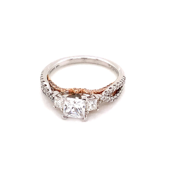 Engagement Ring in White and Rose Gold